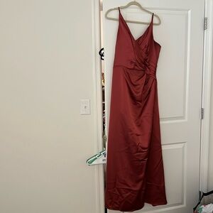 Mori Lee terracota bridesmaid gown-size 16